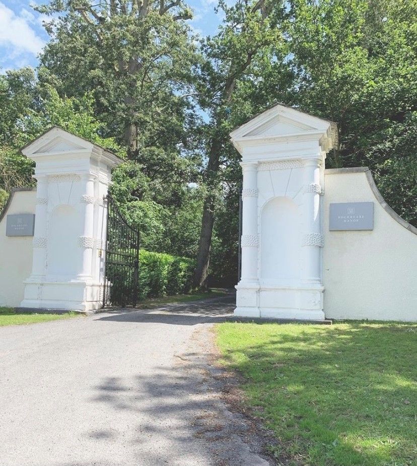 a white gate with the number 4 on it