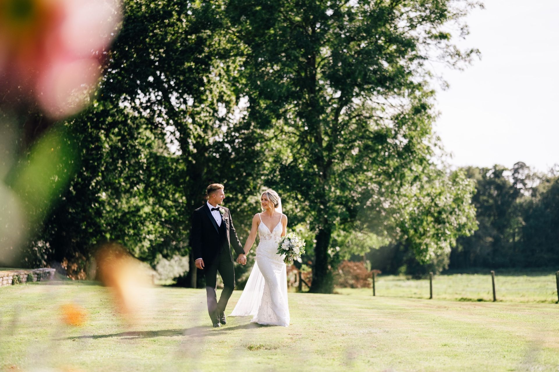 Bride on wedding day in wedding venue in Exeter, Devon UK.