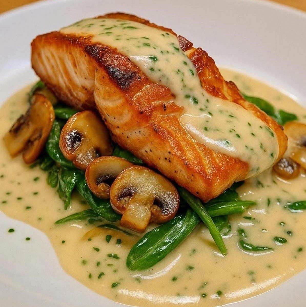 Burger and fries with ketchup, served on parchment paper.