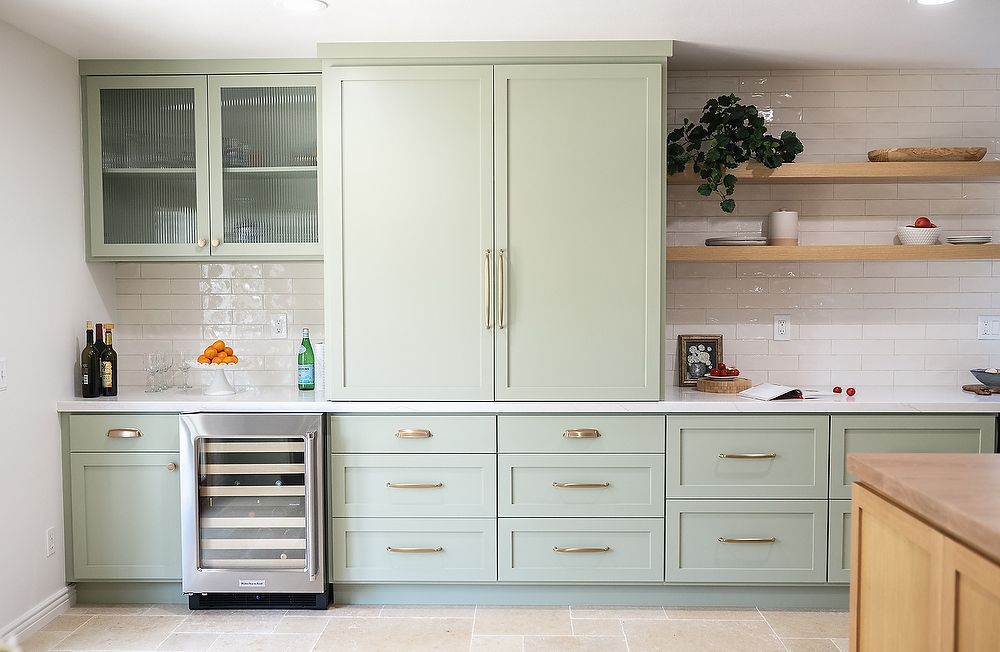 Full kitchen remodel in San Diego by Team Renovate . sage brush cabinets 