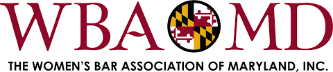 A logo for the women 's bar association of maryland