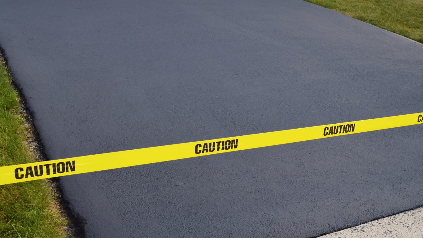 new asphalt driveway