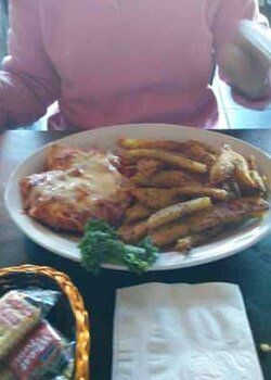 Chicken Parmesan dinner with Italian Style Potatoes - Italian foods in Wichita, KS