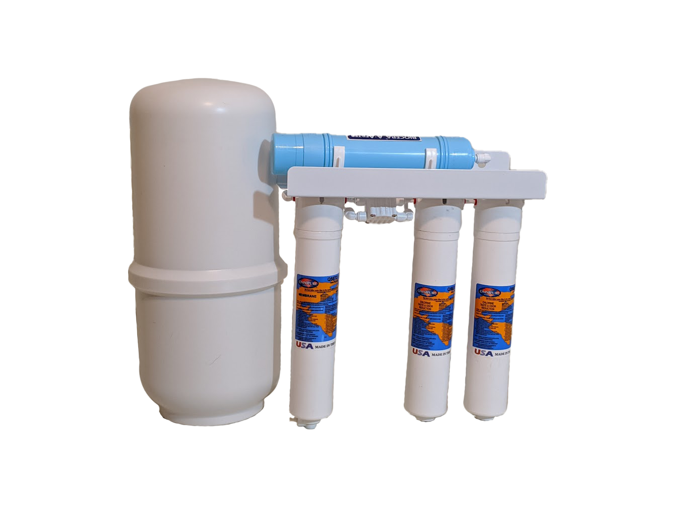 Platinum Series OmniPure reverse osmosis system with BIO+ alkaline filter — my top recommended RO system for customers who want long-lasting, non-proprietary filters and clean, organized installation.