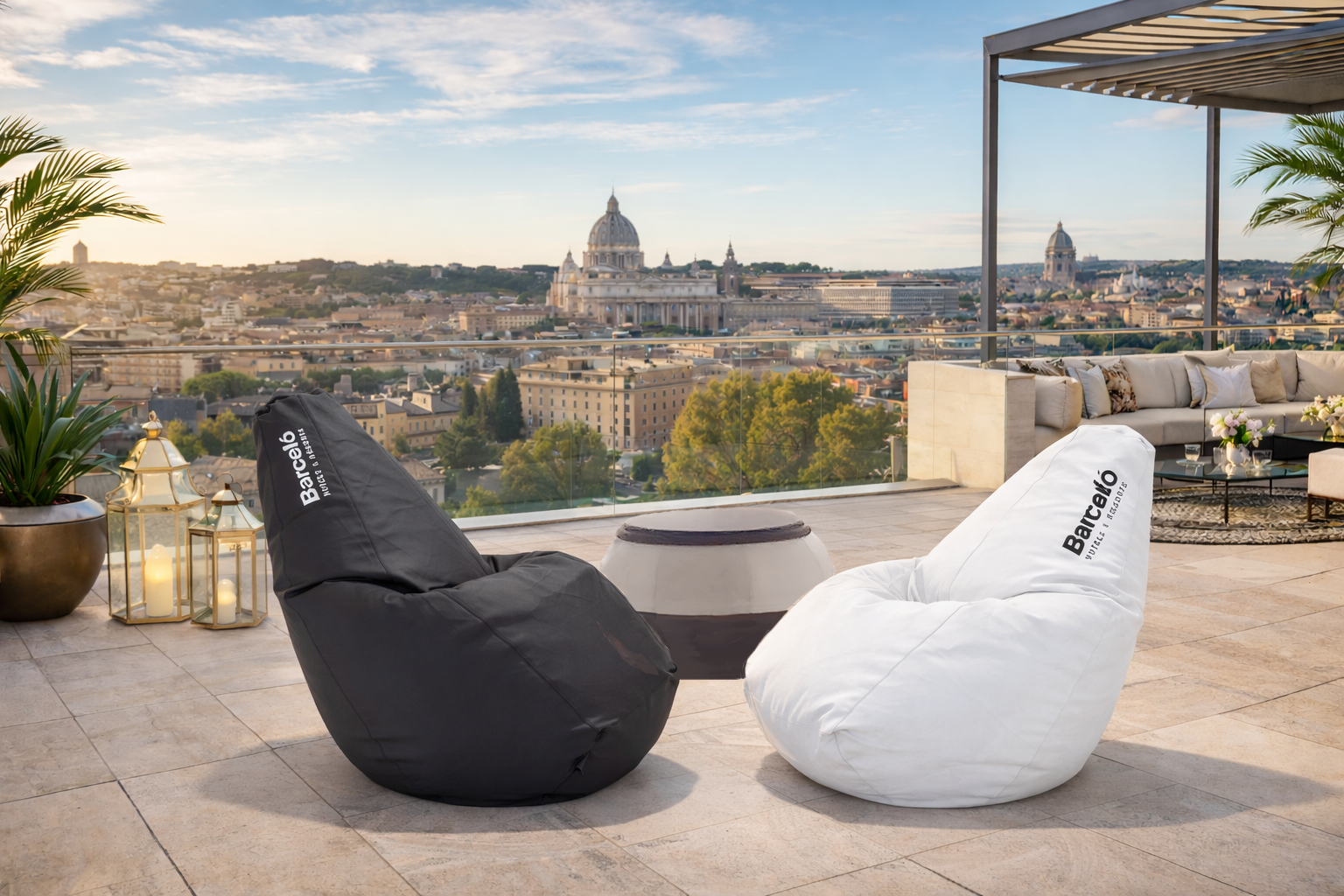 poltrona sacco da esterno Hotel Barcelò roma