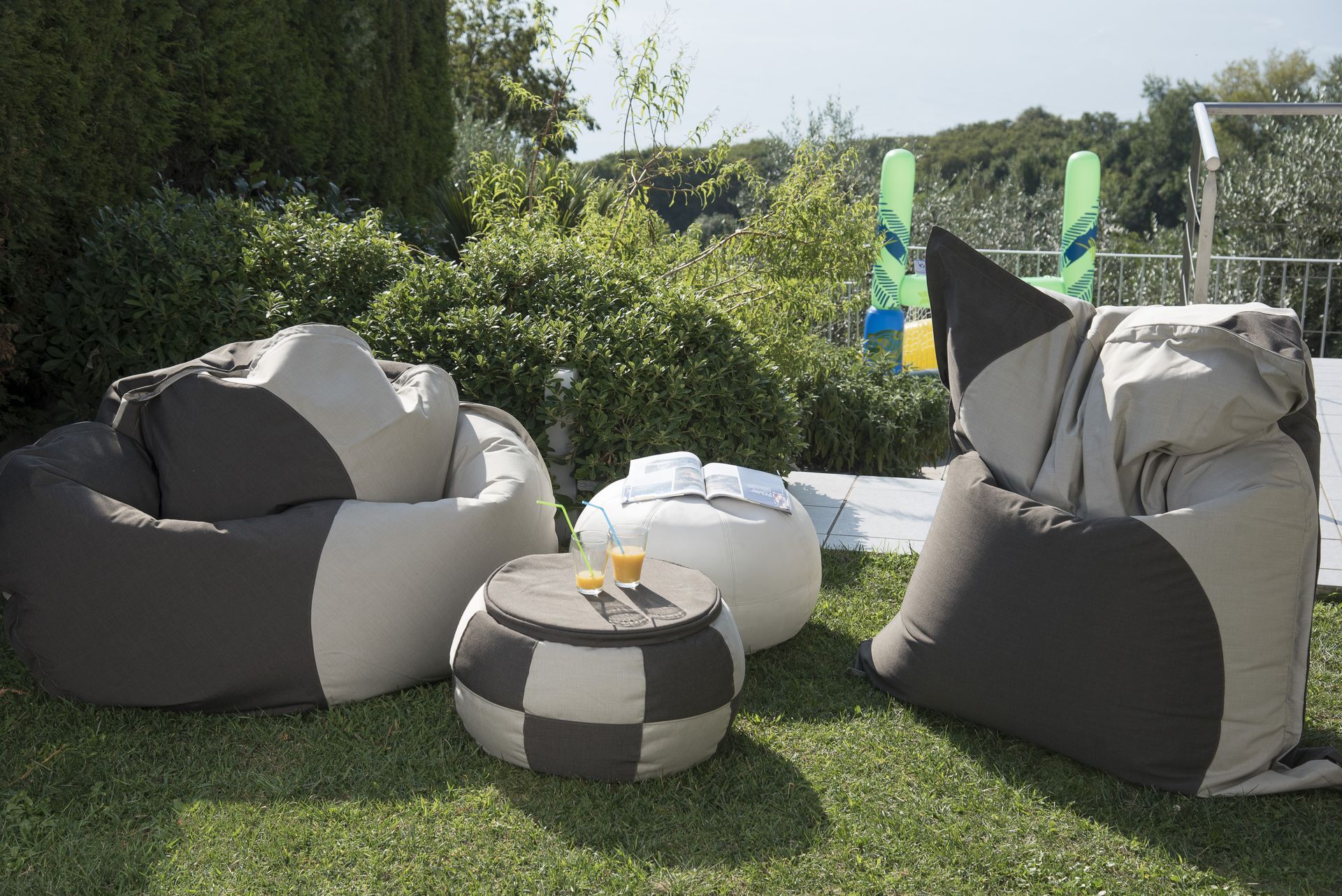 poltrona sacco piscina giardino prato impermeabile antimuffa 