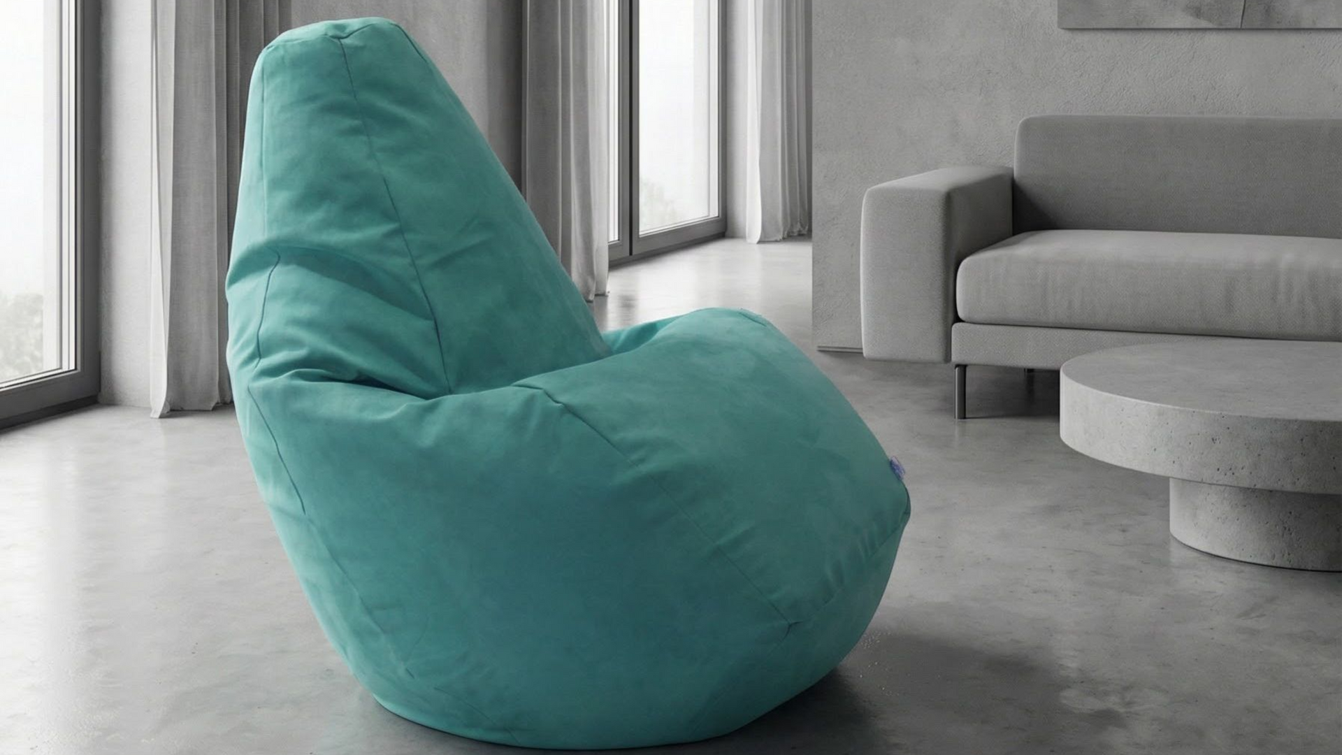 poltrona sacco goccia microfibra arredamento interno design relax comodità  