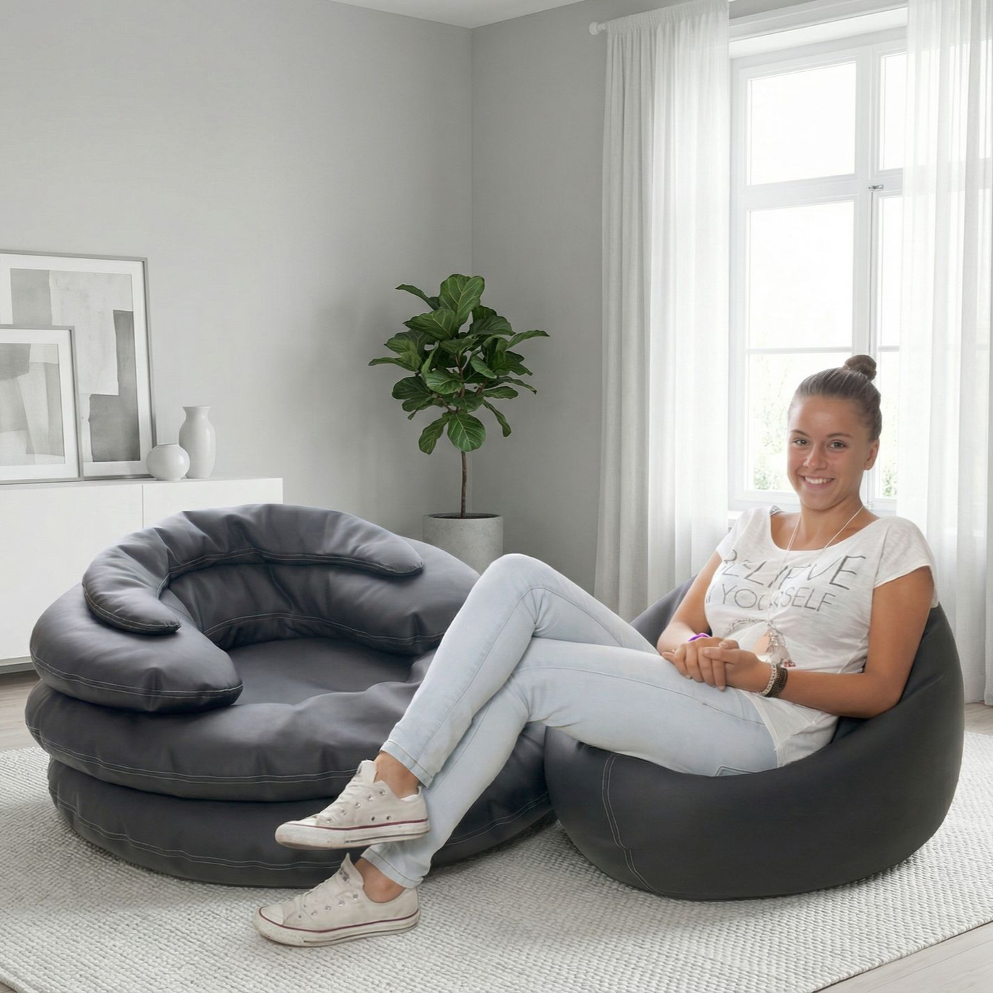 Poltrona sacco Goccia relax cellulare chiamata