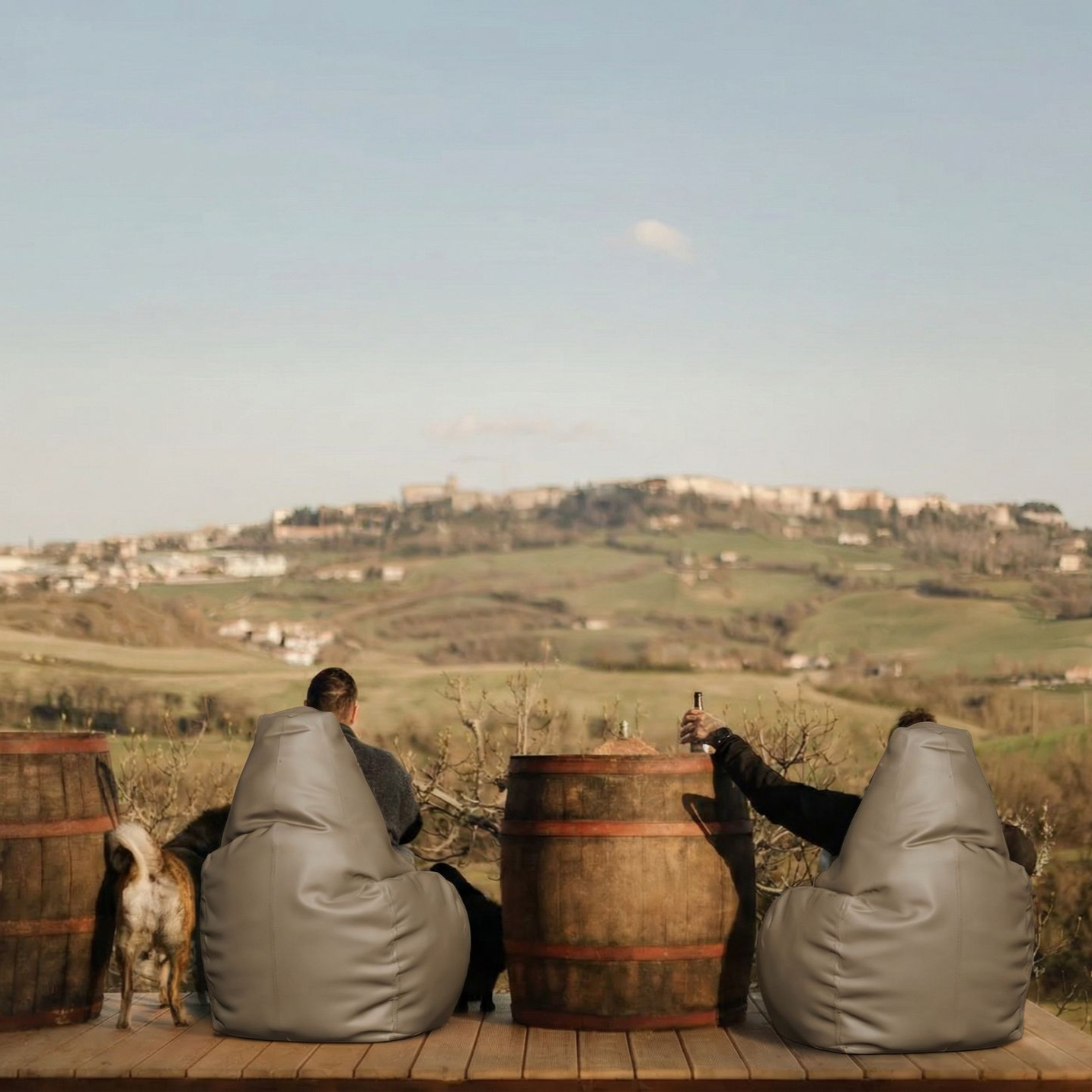 Poltrona sacco Goccia relax cellulare chiamata