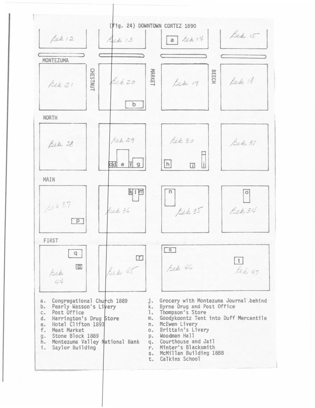 A black and white map of a city with lots of squares