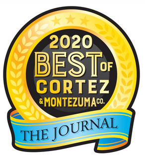 The logo for the best of cortez and montezuma co.