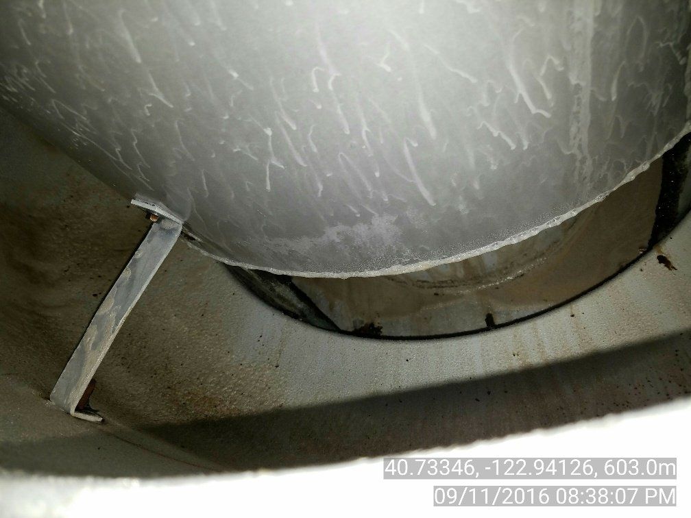 a close up of a metal object with a picture taken on 9 11 2016