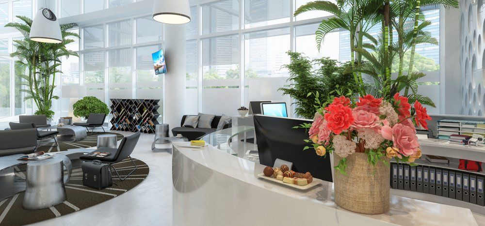 Corporate Lobby With A Flower — Bergenfield, New Jersey — Brodericks Flowers & Gifts Inc