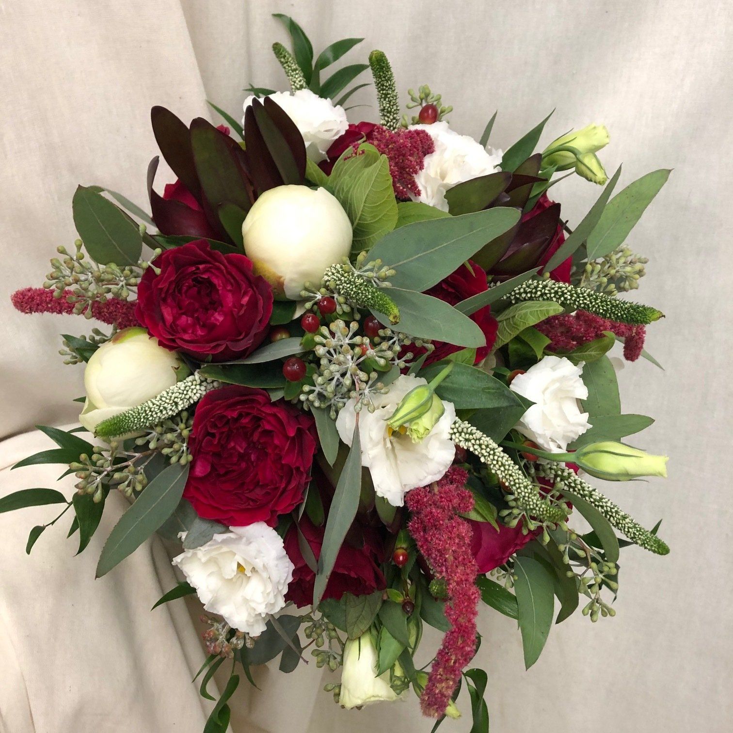 A Bouquet Of Red And White Flower Bud  — Bergenfield, New Jersey — Brodericks Flowers & Gifts Inc