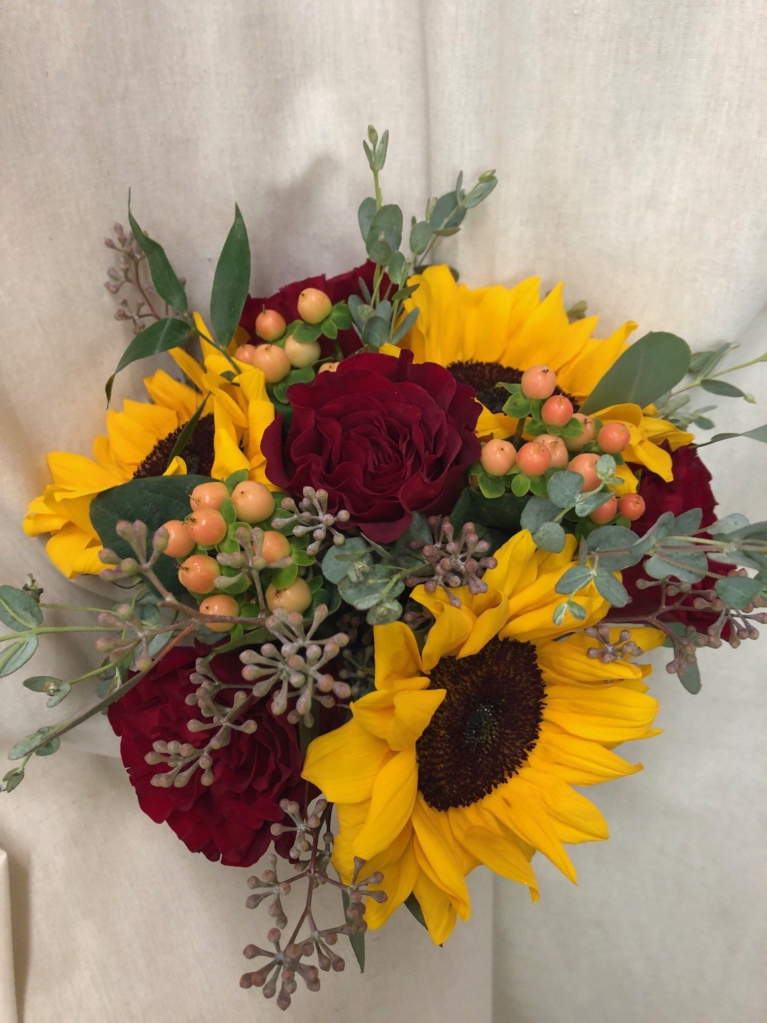 A Bouquet Of Rose And Sunflower — Bergenfield, New Jersey — Brodericks Flowers & Gifts Inc