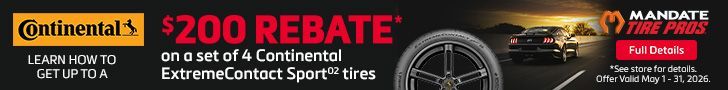 Continental $200 Rebate | Mandate Automotive, Inc.