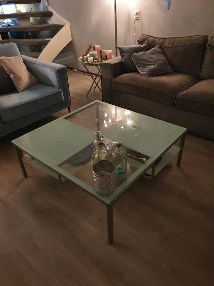 Salontafel glas wrappen