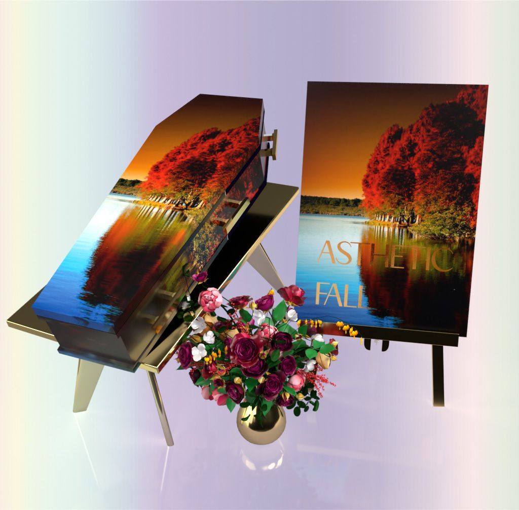 uitvaartkist wrappen herfst