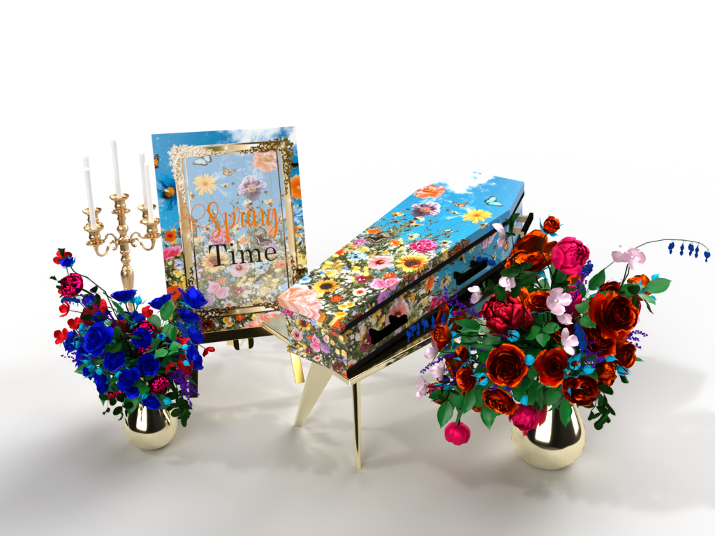 uitvaartkist vlinders