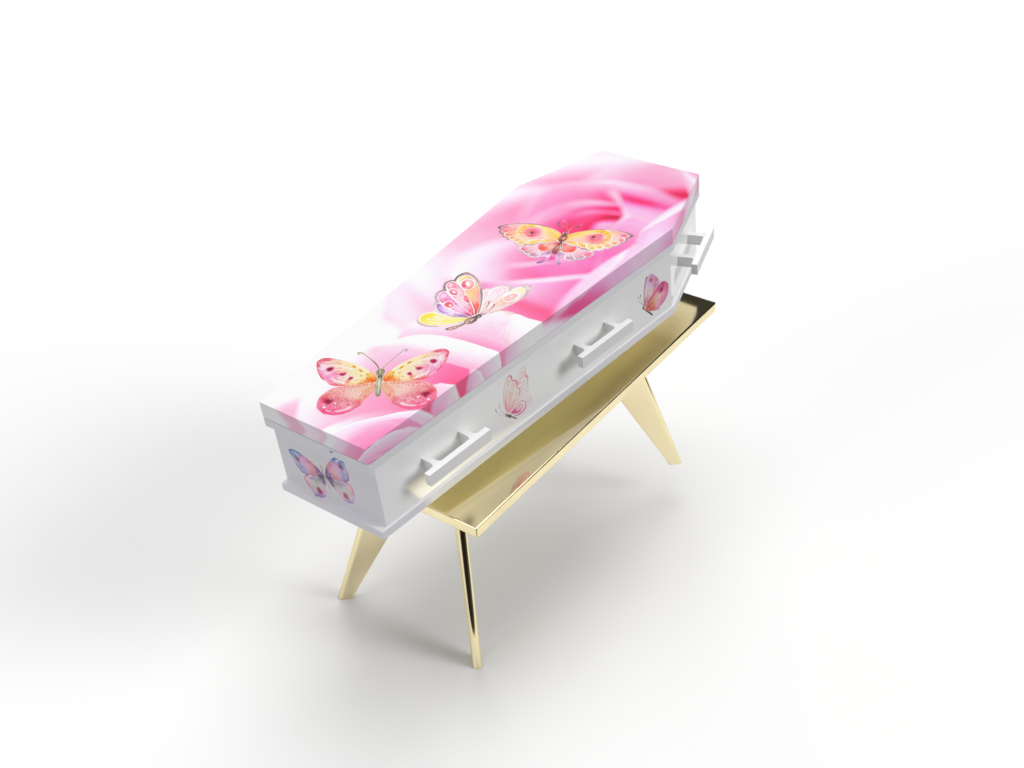 uitvaartkist vlinders