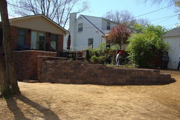 Landscaping — Other View of Brick Wall — Louisville, KY