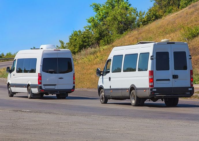 Two Van on Road — Livingston, LA —  Truck & Equipment Rentals