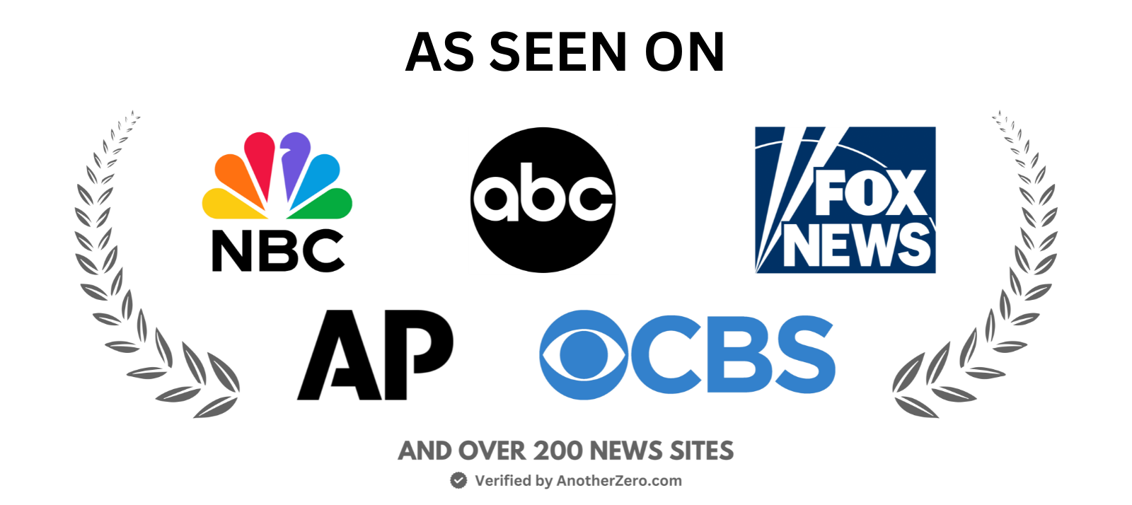 The logos of nbc , abc , ap , ocbs and fox news are shown on a white background.