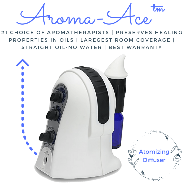 A picture of a diffuser that says aroma ace on it