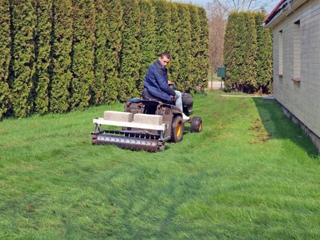 An Image of lawn care professional doing Lawn Aeration & Seeding in Reston, VA