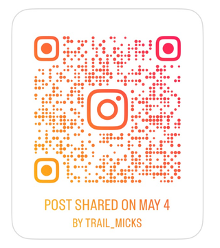 A qr code that says post shared on may 4 by trail_micks
