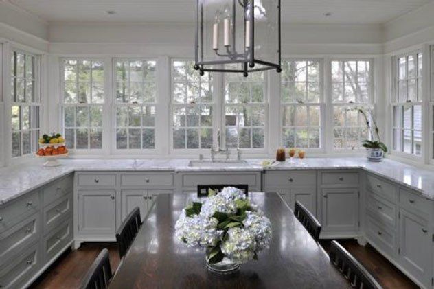 White Windows with Drawers