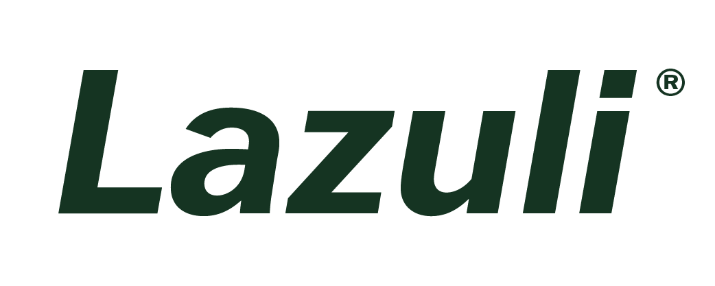 A green lazuli logo on a white background