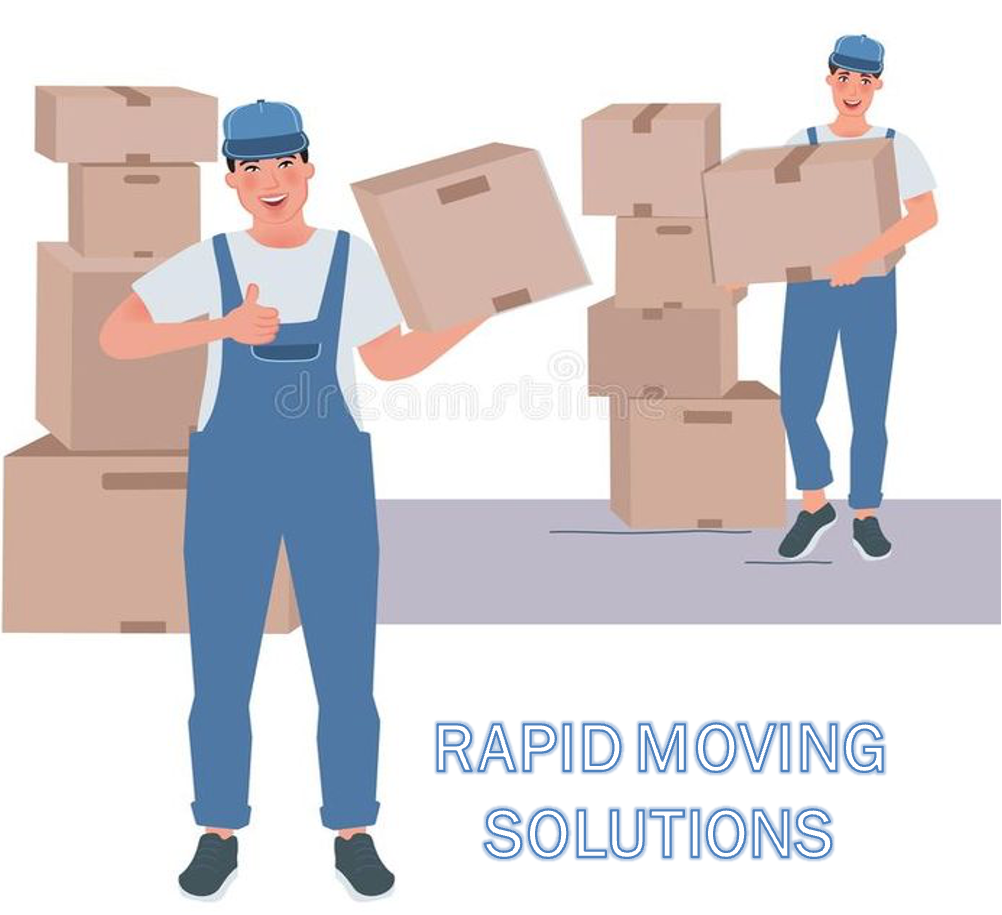 A man and a woman are moving into a new home.