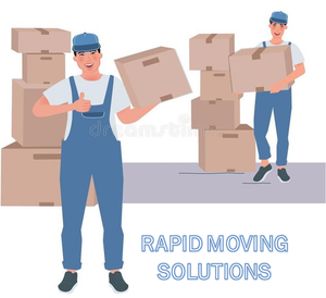 A man and a woman are moving into a new home.