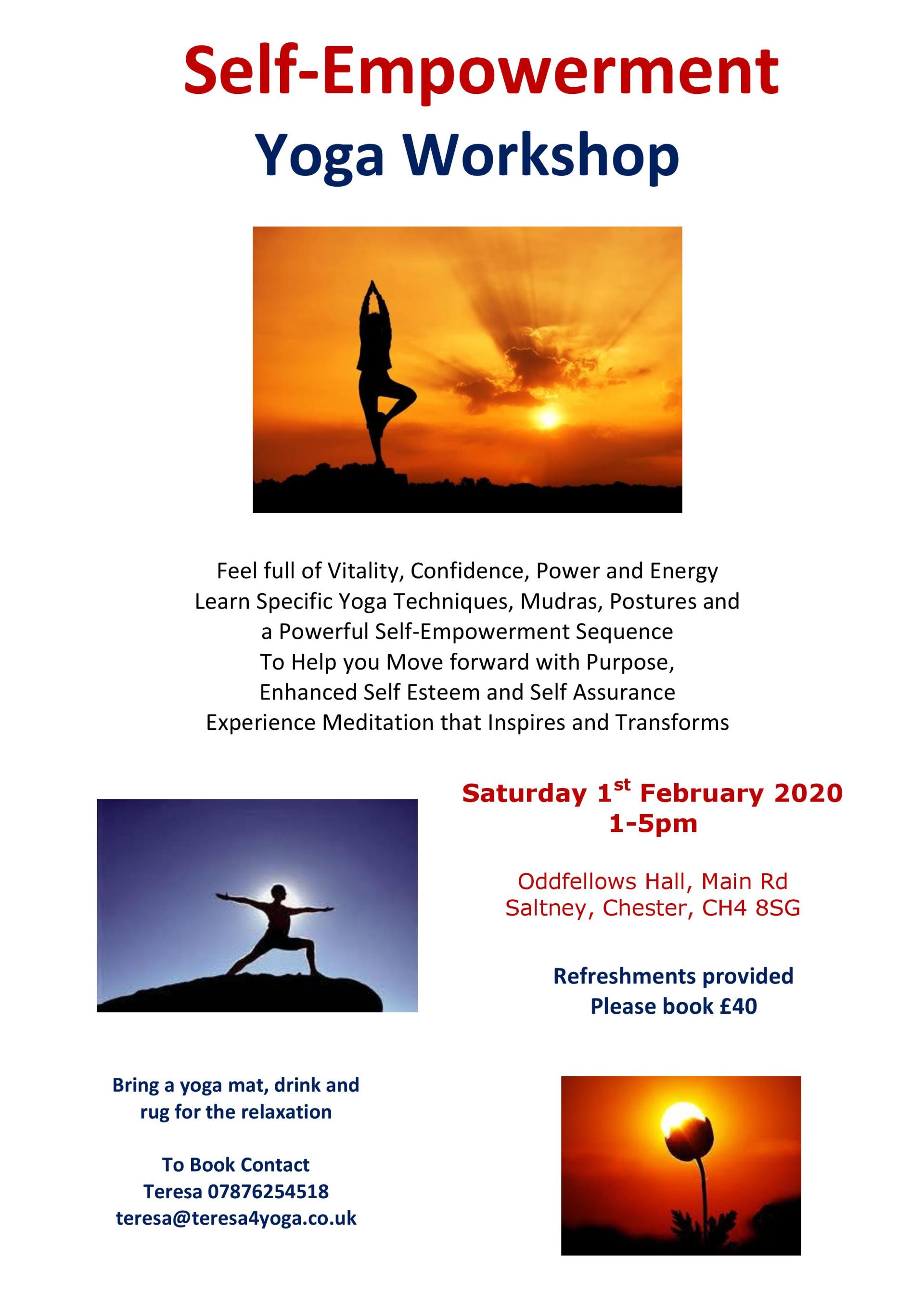 Teresa4Yoga Self Empowerment yoga workshop