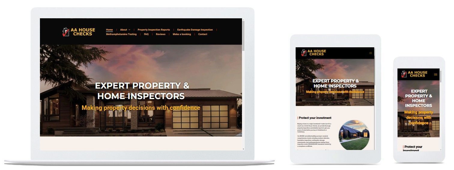 A laptop , cell phone , and tablet all showing the same website.