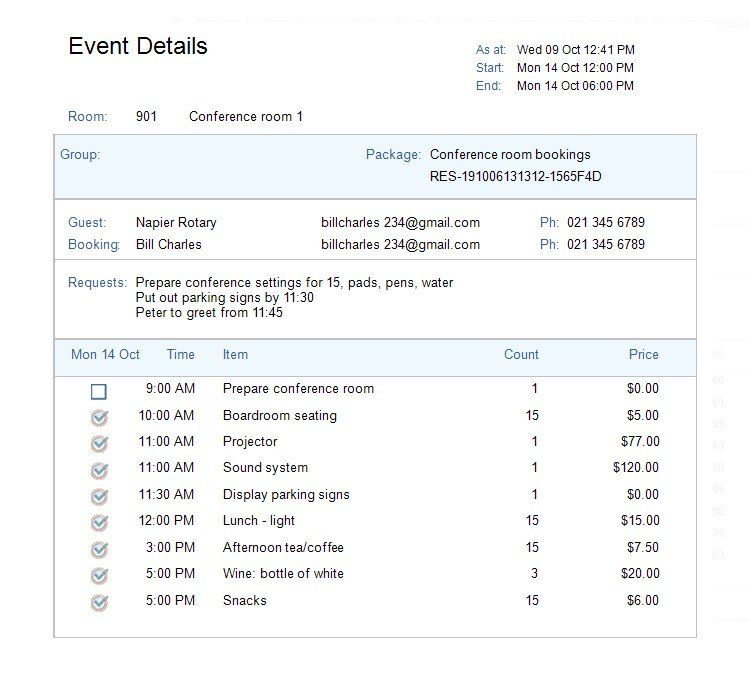 A sheet of paper that says event details on it