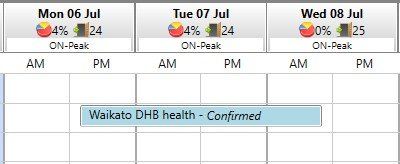 A calendar showing the date of july 6th and the date of july 8th