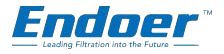 Logo of Endoer, a filtration company, in blue text, with tagline