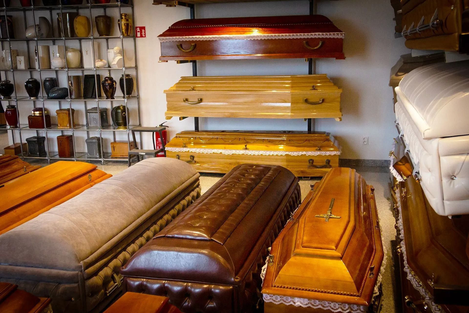 A person is taking a picture of a man and a boy in a photo album.