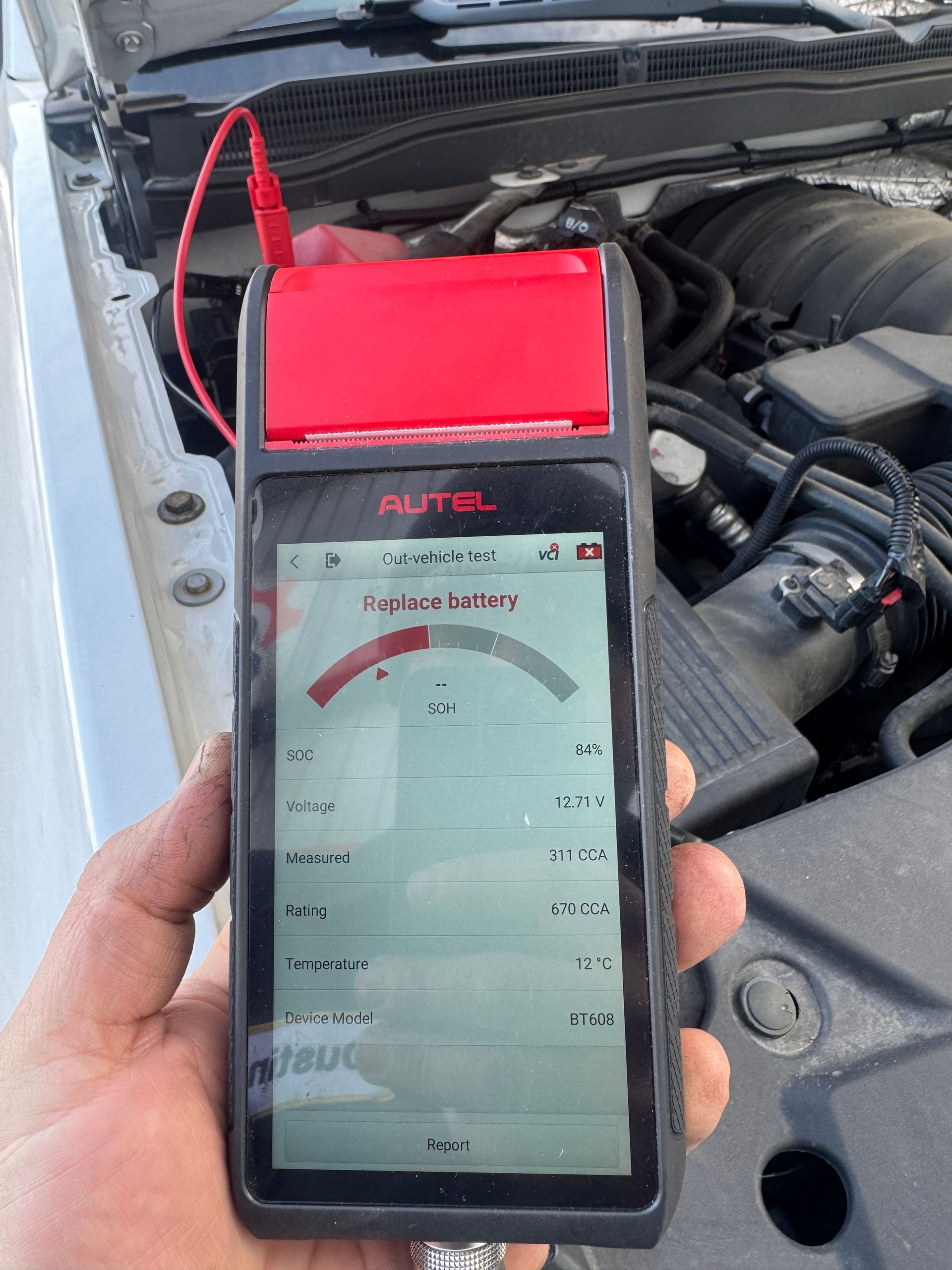 Automotive Diagnostic Scan Tool Testing Vehicle Battery | Dustin's Automotive Service Center