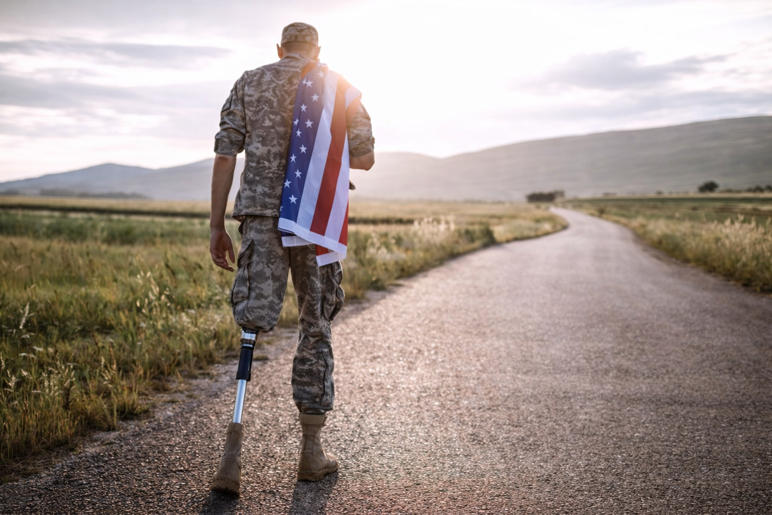 veteran with prosthetic