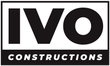 a black and white logo for ivo constructions