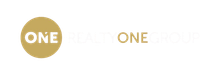 Gold &ldquo;ONE&rdquo; logos on a white background, one inside a circle and one in thin text