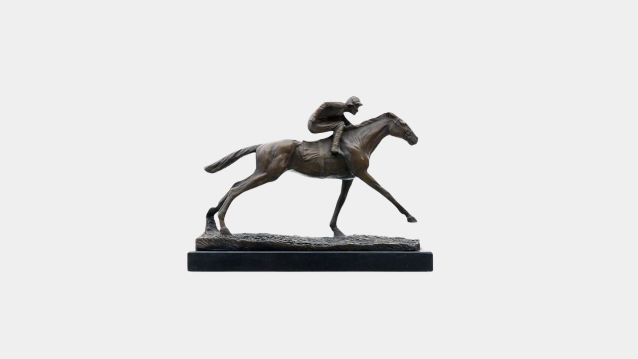 bronze sculpture jockey
