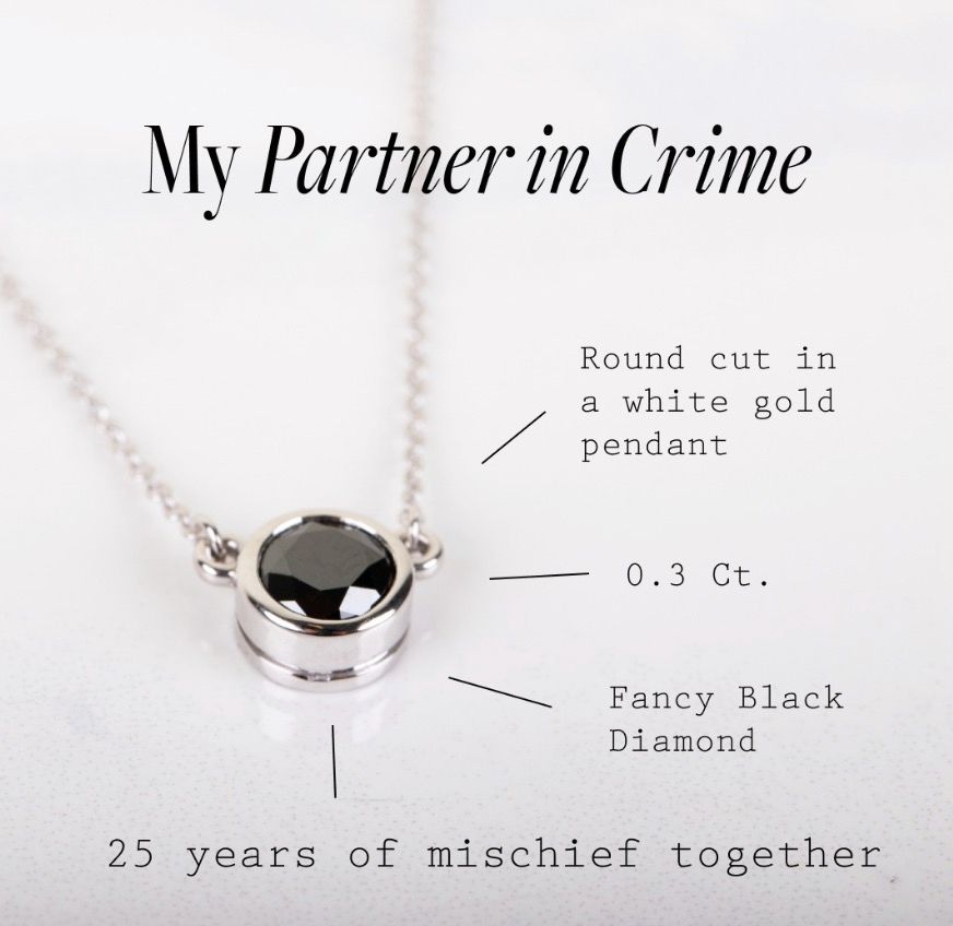 eterneva diamond black pendant
