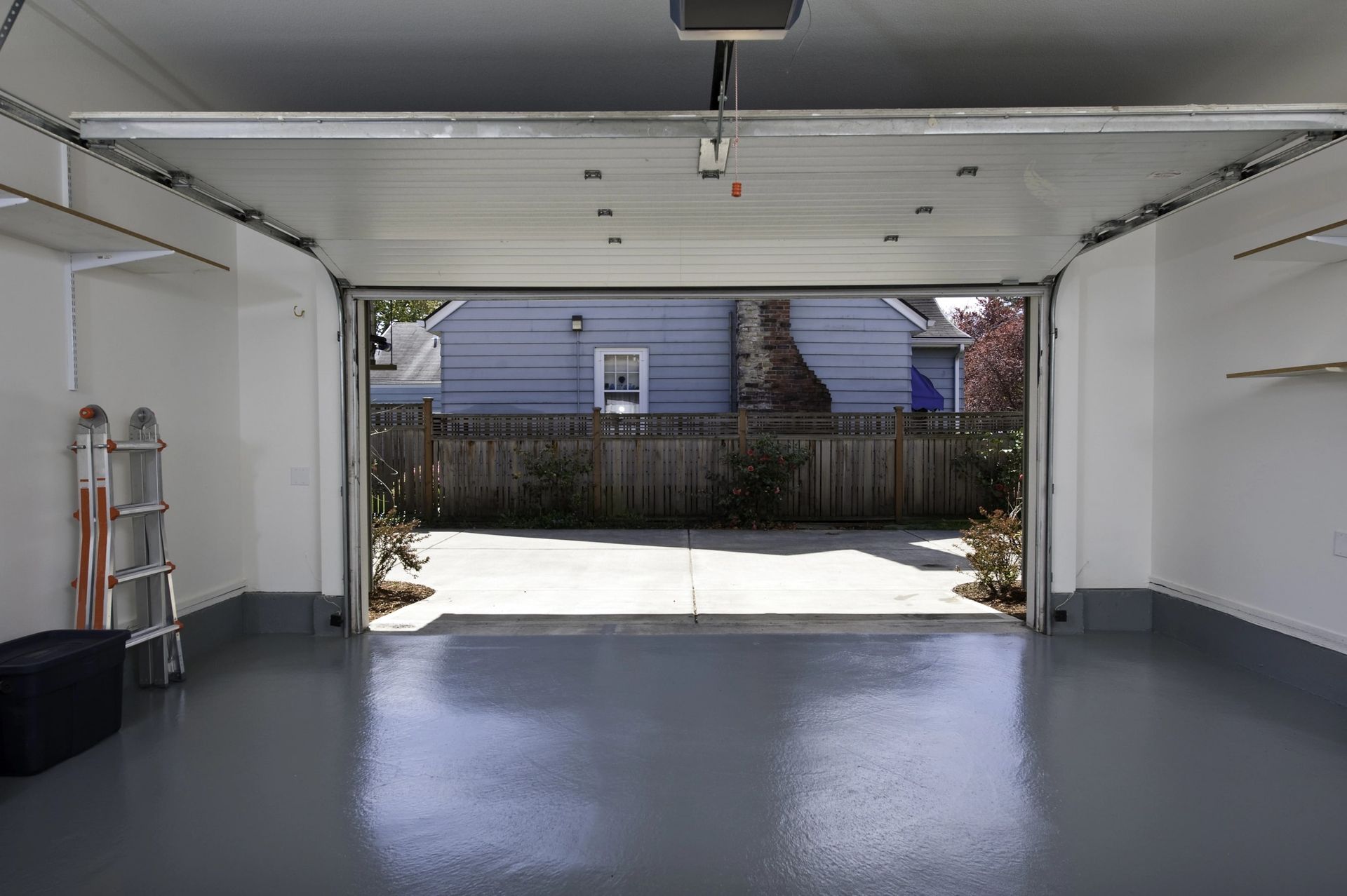 garage floor newly coated