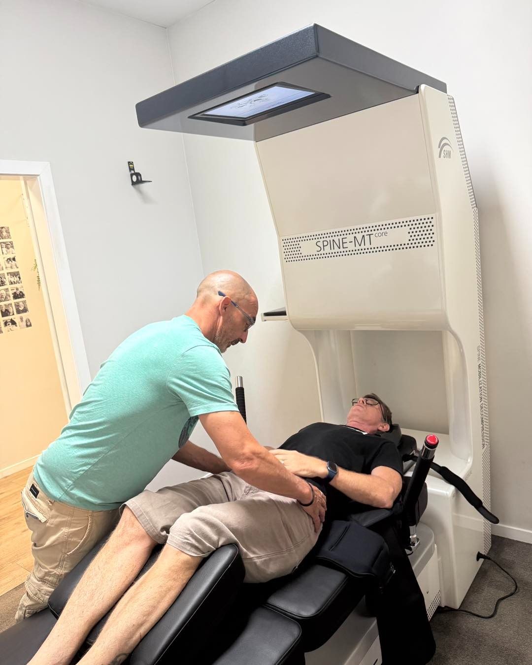 Person Lying on a Spine-MT Core Decompression Machine