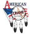 A logo for american crane services with a dream catcher