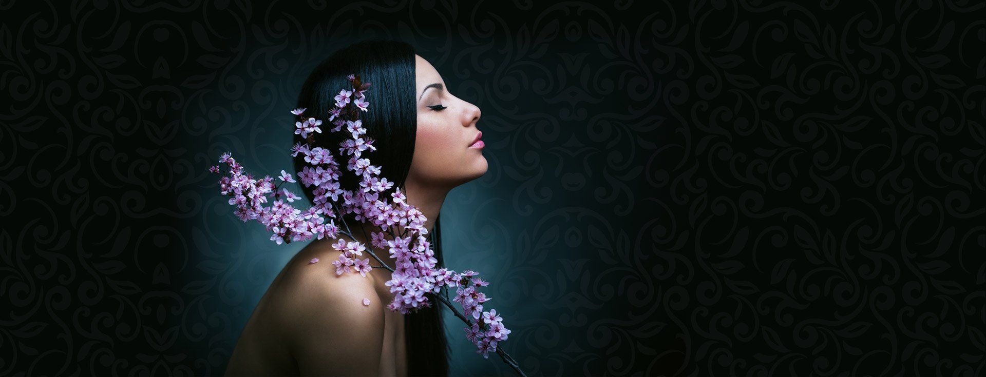 a girl with lavender flowers